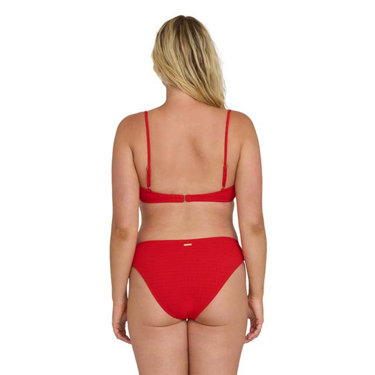 Billabong Women's Rising Tide Bondi Bikini Bottoms Fiesta Red full length view