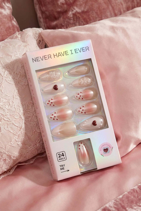 Never Have I Ever Lover Girl Almond Press-On Nails full set