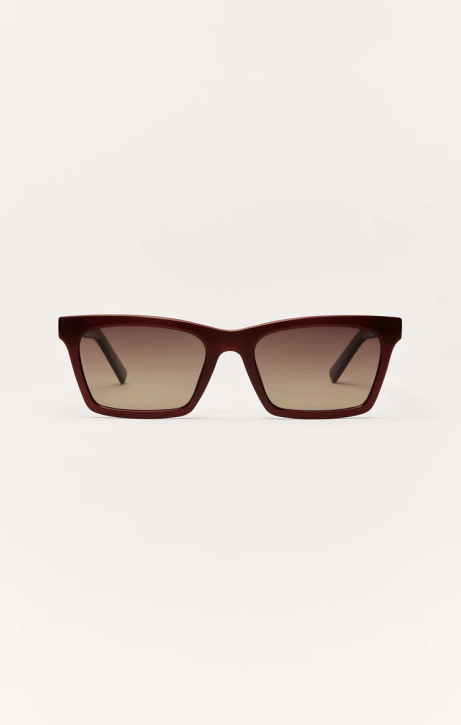 Z Supply Women's Studio Polarized Sunglasses in Vino front view
