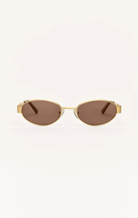 Z Supply Women's Palisades Polarized Sunglasses in Satin Gold - Brown Polarized