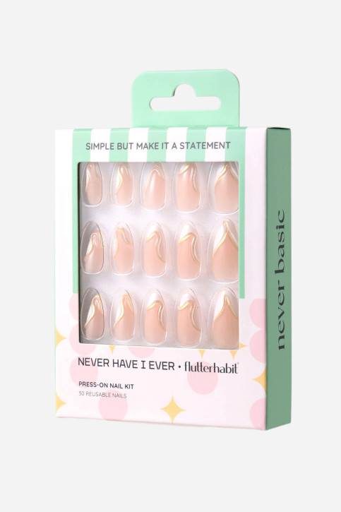 Never Have I Ever Simple But Make It A Statement Almond Press-On Nails
