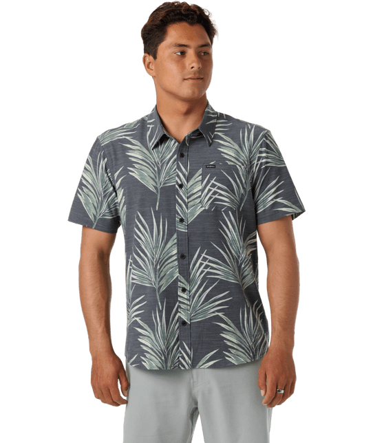 O'Neill Men's UPF Slub Relaxed Fit Shirt Black 2 detail