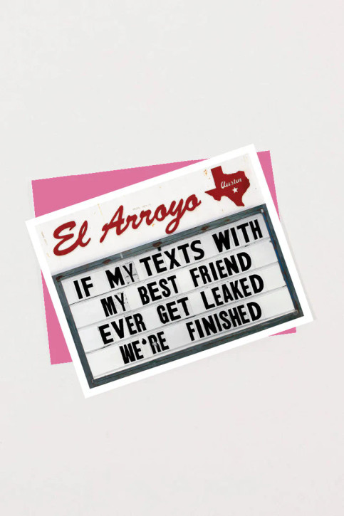 El Arroyo We're Finished Greeting Card
