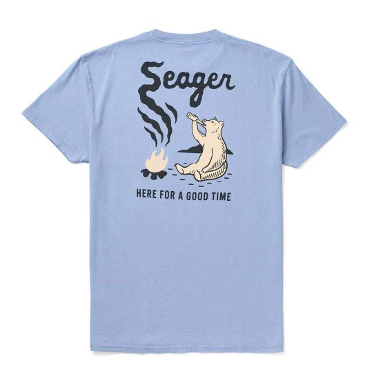 Seager Men's Smokey Tee - Faded Denim