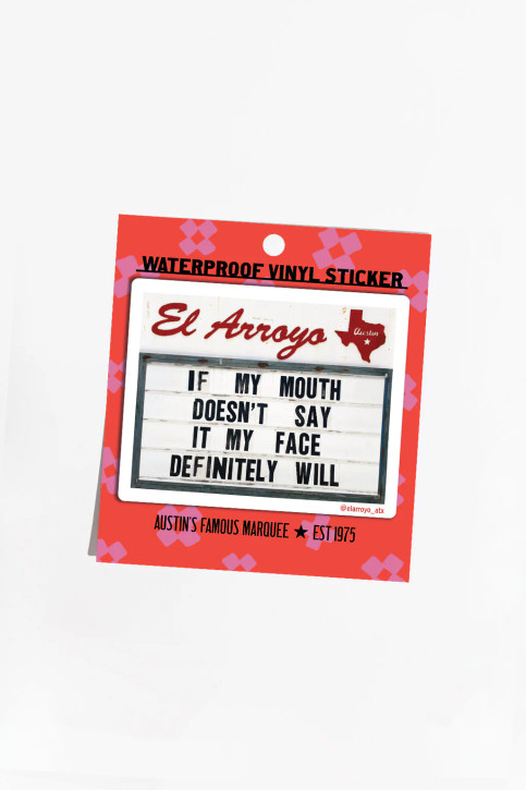 El Arroyo My Face Sticker