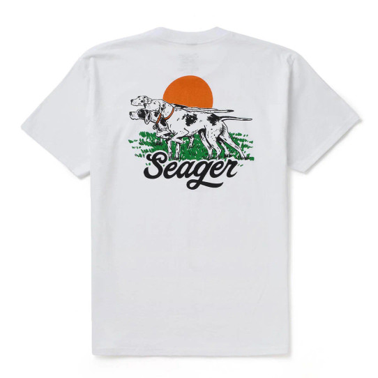 Seager Men's Pointer Tee White flat lay