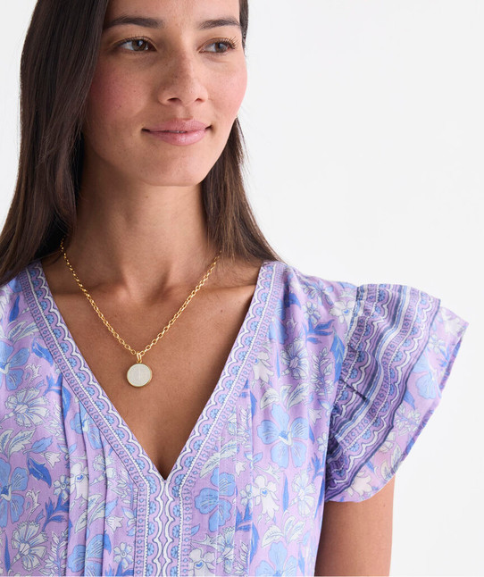 vineyard vines linen pintuck dress vineyard vines Women's Nora Pintuck Dress, Lilac Hibiscus, XS at Amazon Women's Clothing store