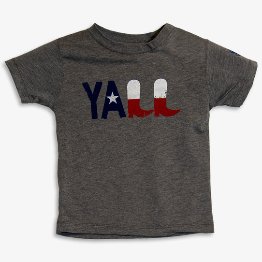 TYLER'S Toddlers' Y'ALL Tee in Grey Triblend