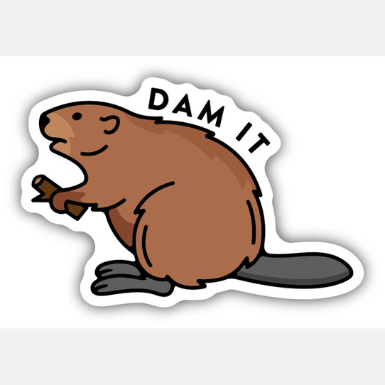 Stickers Northwest Dam It Beaver Sticker