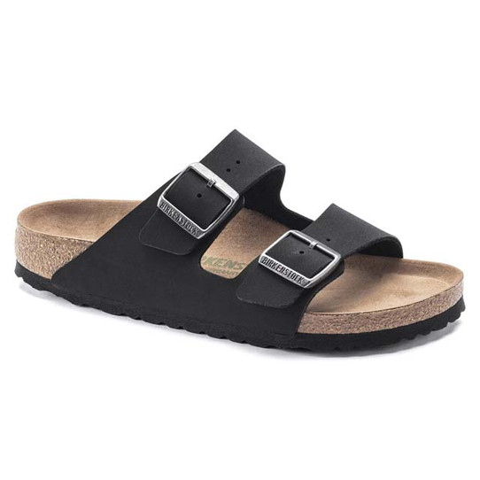 Birkenstock Women's Arizona Vegan Sandals Black Biribuck profile