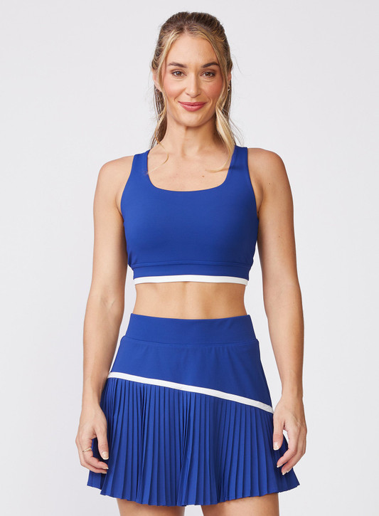 Thrive Societe Women's Tennis Bra in Night Sky White strap detail