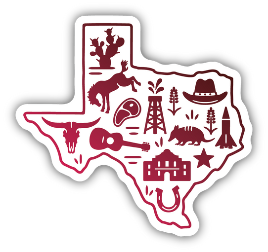 Stickers Northwest Texas Icons Sticker