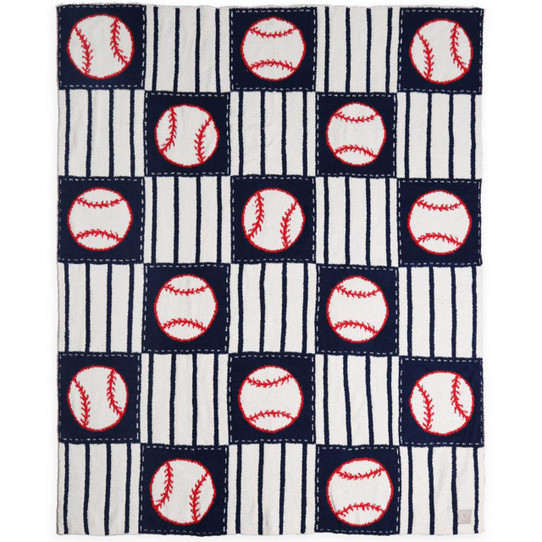 Baseballs Throw Blanket Baseballs Throw Blanket detail