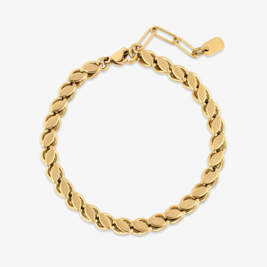 Pura Vida Chunky Chain Bracelet Gold side angle