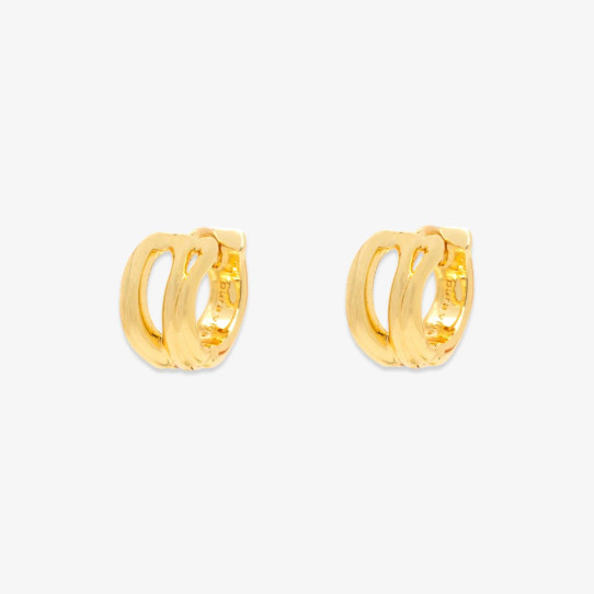 Pura Vida Women's Palma Huggie Earrings in Gold