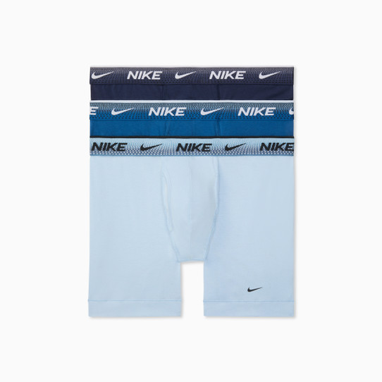 Nike Men's Essential Cotton Stretch Boxer Briefs 3-Pack - Light Armory Blue/Court Blue
