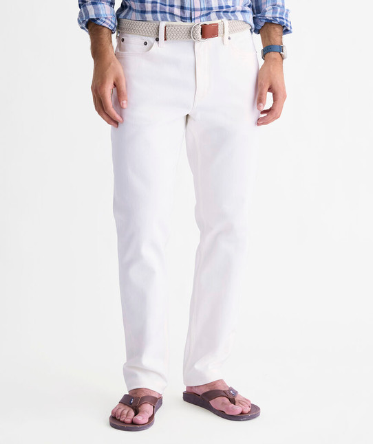 Vineyard Vines Men's Slim Straight Ecru Denim Pants - Bonefish