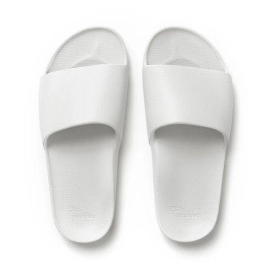 The Archies Footwear Arch Support Slides in White