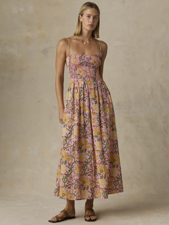 Faherty Voile Lucia Dress Blossom Serenade front view