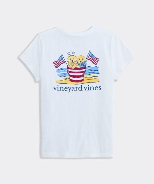 Vineyard Vines Girls' Whale Short Sleeve Pocket Tee
