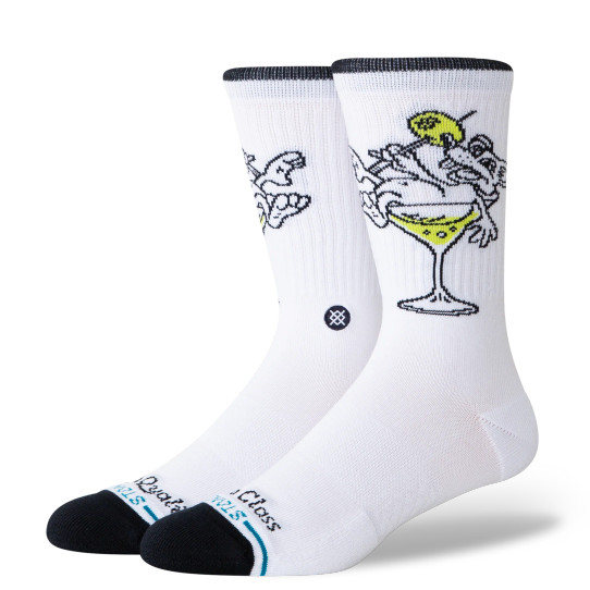 Stance High Quality Low Class Crew Socks White Back front view