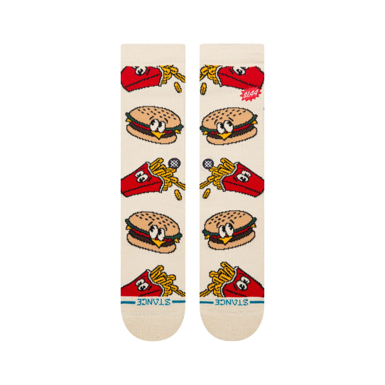 Stance Combo Meal Crew Socks Tan Front