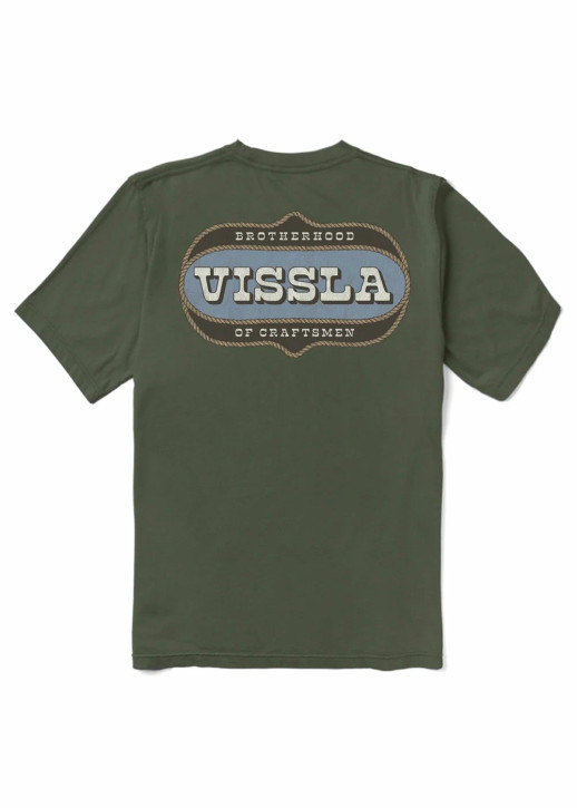 Vissla Craftsman Organic Pocket Tee Surplus Front back view