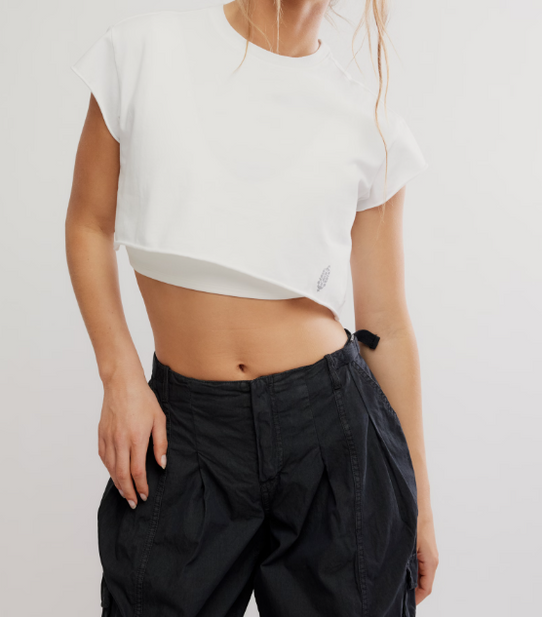 FP Movement Hot Shot Cropped Tee White front