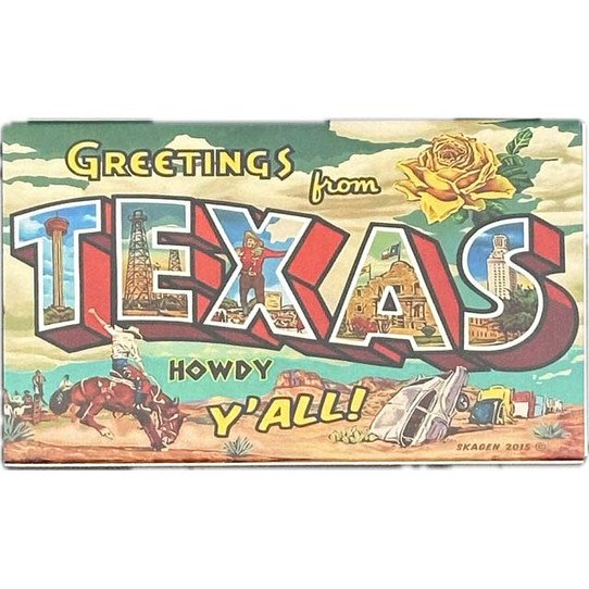 Saint Austin Greetings From Texas Matchbox M106 Texas front view