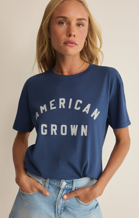 Z Supply American Boyfriend Tee GT262891 TNV detail shot