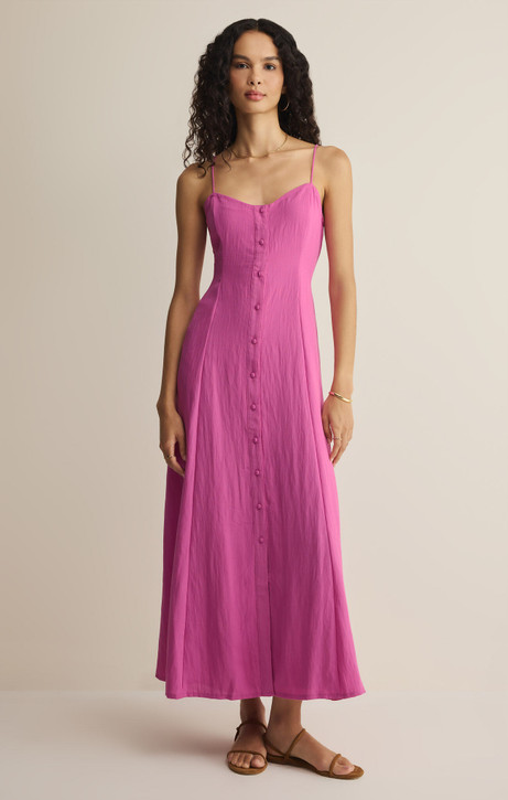 Z Supply Angel Eyes Midi Dress Berry Blush front view