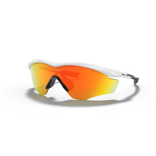 Oakley Men's M2 Frame XL sunglasses in polished white with fire iridium lenses