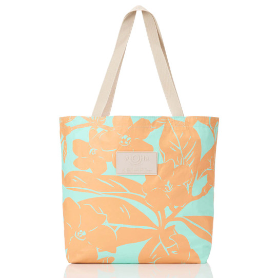 Aloha Collection Reversible Tote Bag in Lei Garden - Splash