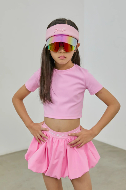 Parfum de Fit Girls' Court Bubble Skirt in Petal Pink