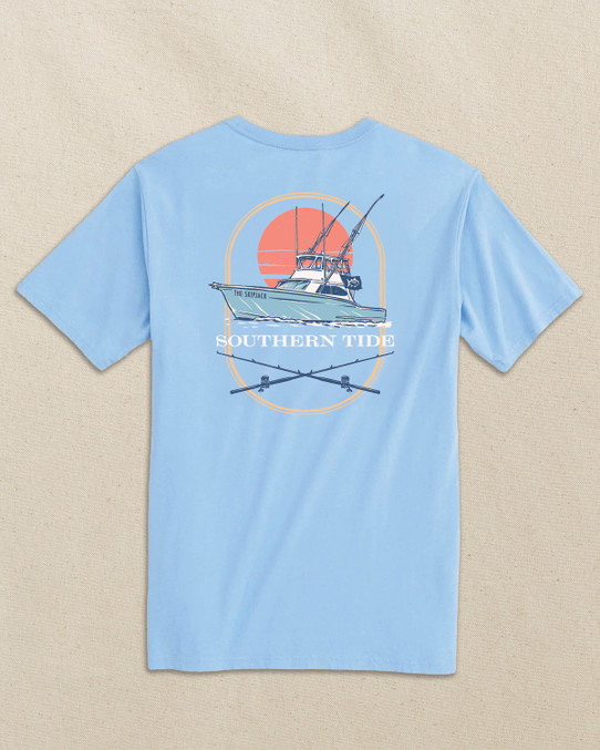Southern Tide Men's Deep Sea Fishing Boat Tee Ocean Channel Back