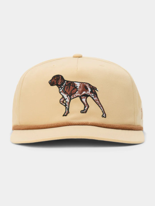 Duck Camp Pointer Snapback Hat Croissant front view