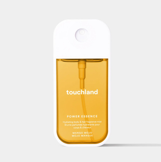 Touchland Mango Mojo Power Essence Body & Hair Fragrance Mist flat lay