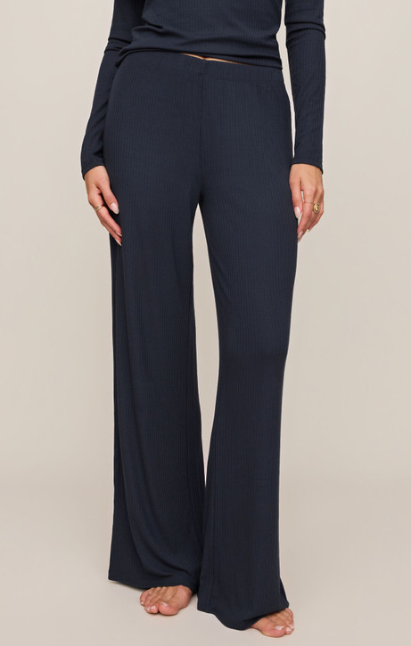 Z Supply Women's PJ Just Right Rib Pants RIB ECLIPSE front view