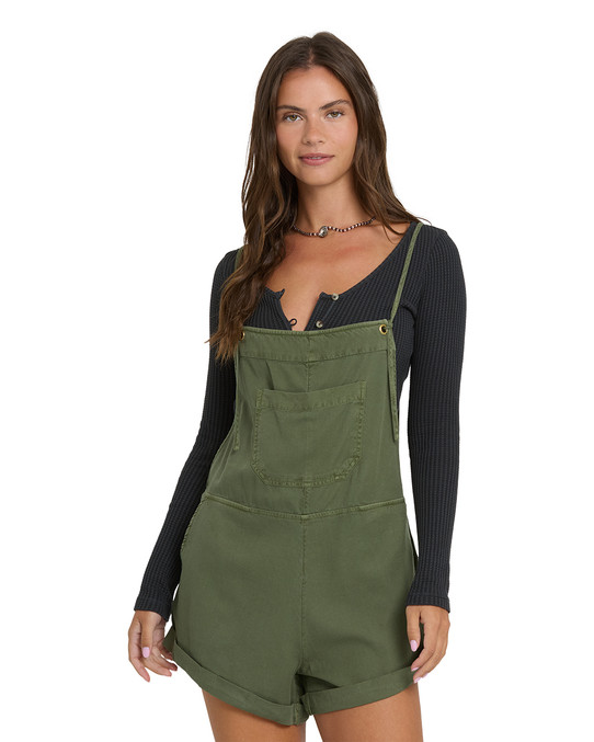 Billabong Women's Wild Pursuit Overalls Canteen front view