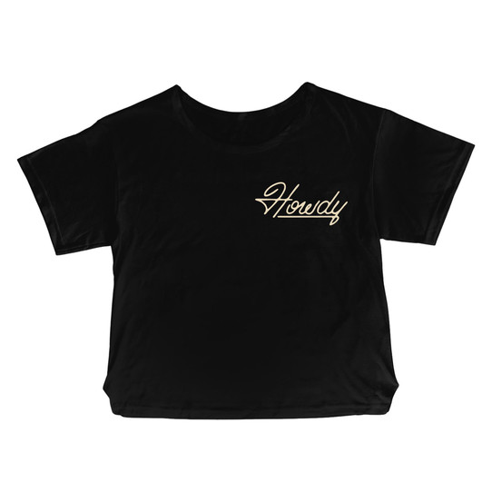 Sendero Provisions Co. Women's Howdy Basic Tee Black White front view