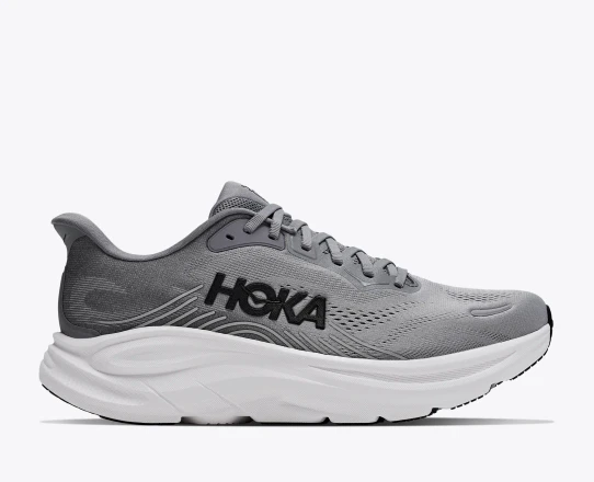 Hoka Men's Clifton 11 Running Shoes Galactic Grey/Stellar Grey side view