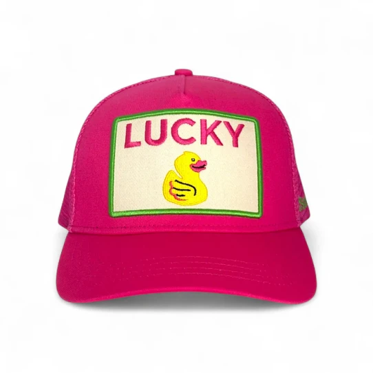 Soulbyrd Lucky Duck Trucker Hat Pink side view