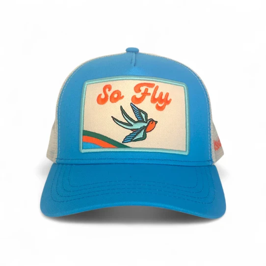 Soulbyrd Women's So Fly Trucker Hat in Turquoise