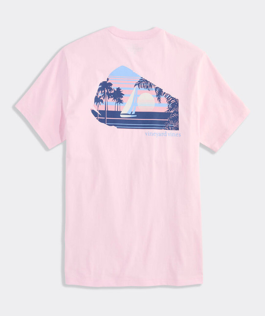 Vineyard Vines Men's Mahi Sunset Short-Sleeve Pocket Tee in Pink Drink