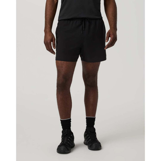 Vuori Course Lined Workout Shorts Black front view