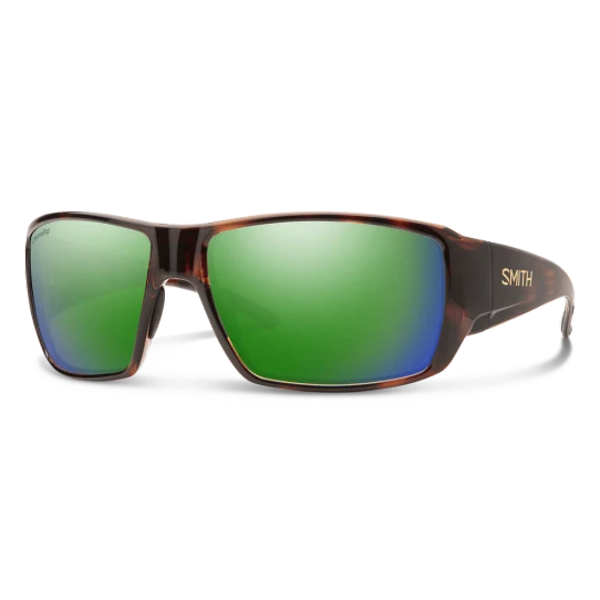 Smith Optics Guide's Choice Polarized Sunglasses in Tortoise/Green Mirror detail view