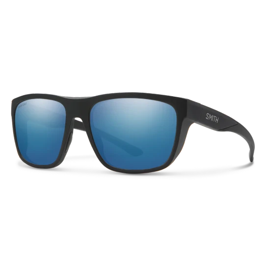 Smith Optics Barra Polarized Sunglasses Matte Black/Blue Mirror detail view