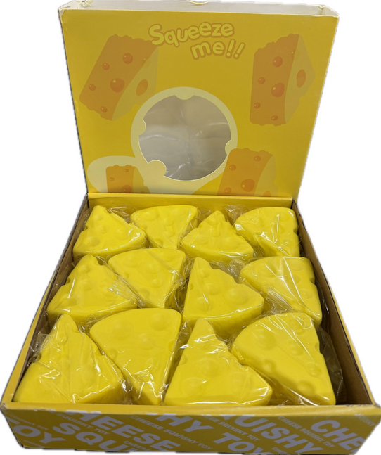 Triangle Cheese Squishy Squeeze Toy Screenshot front view