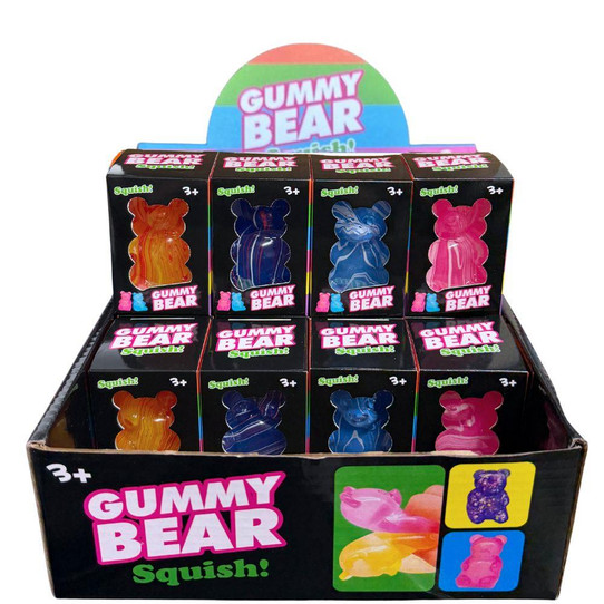 Marbled Gummy Bear Squishy Squeeze Toy multicolor
