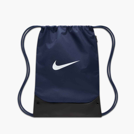 Nike Brasilia 18L Drawstring Bag in Midnight Navy/Black/White